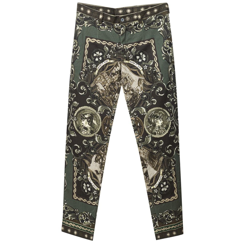 Dolce & Gabbana Grüne Baumwoll-Chinos