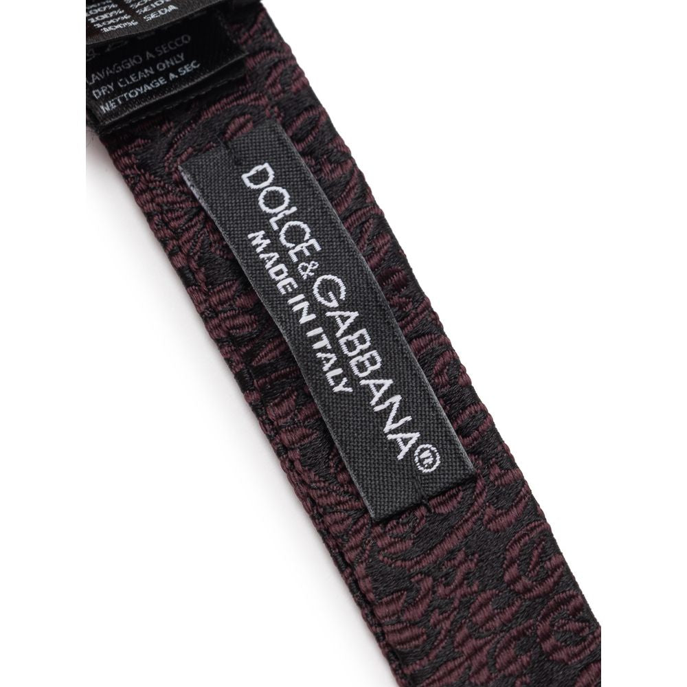 Dolce & Gabbana Black Silk Bow Tie