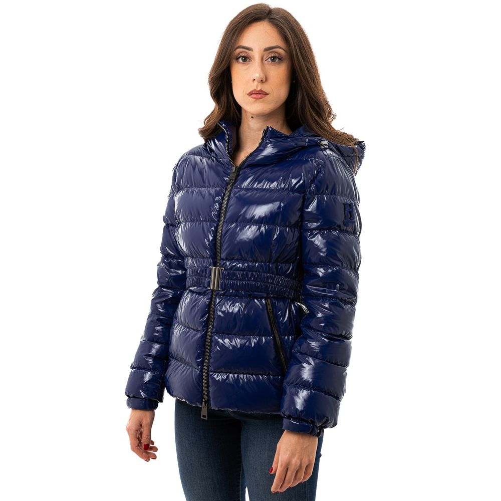 Herno Blauer Polyamid-Mantel