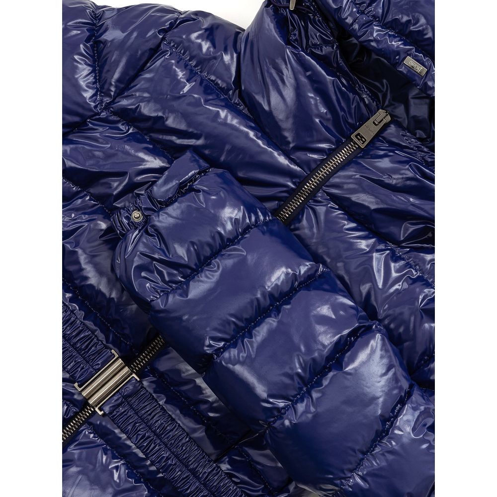 Herno Blauer Polyamid-Mantel
