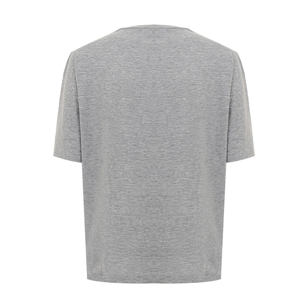 Dsquared² Elegantes graues Baumwolltop für Frauen