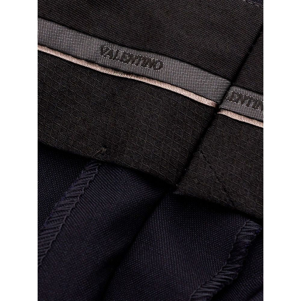 Valentino Elegant Black Wool Trousers