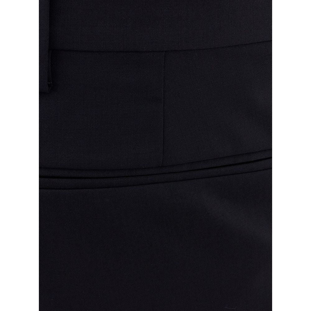 Valentino Elegant Black Wool Trousers