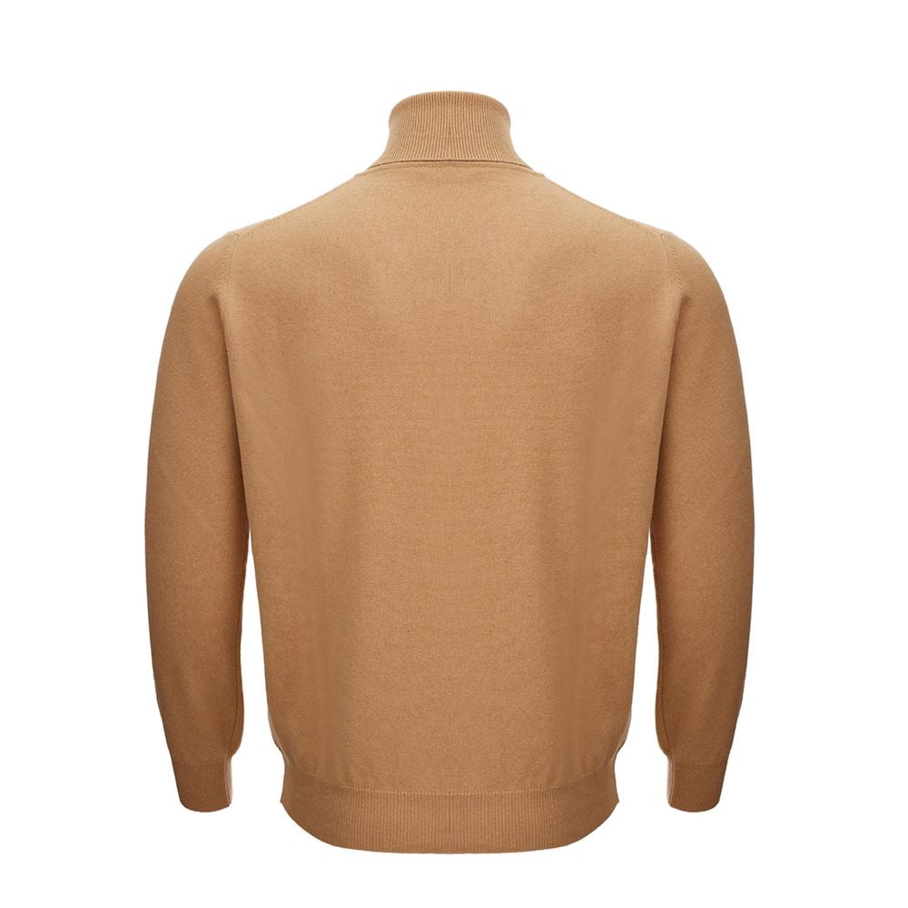 KANGRA Men's Elegant Brown Wool Sweater