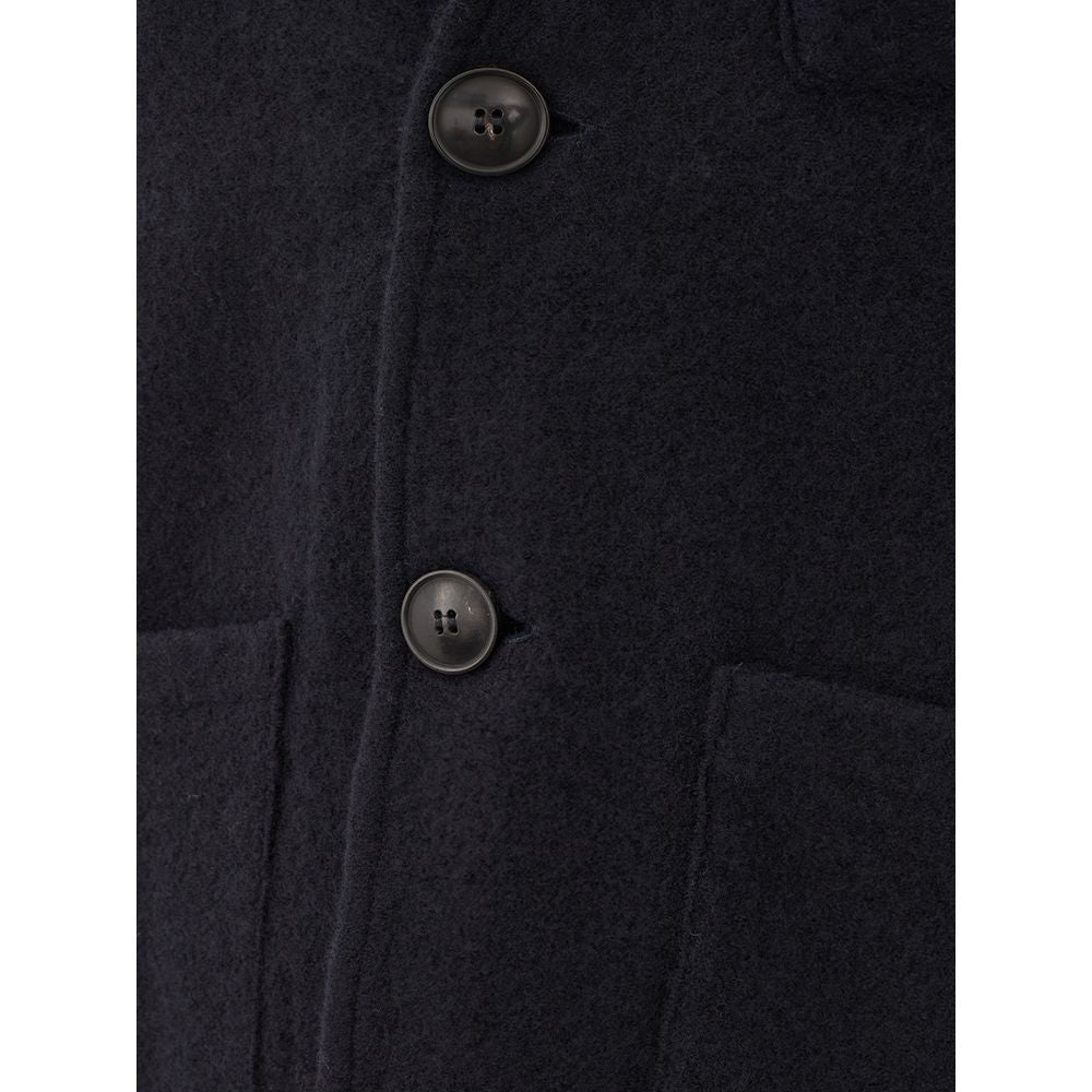 KANGRA Elegant blue wool jacket for men