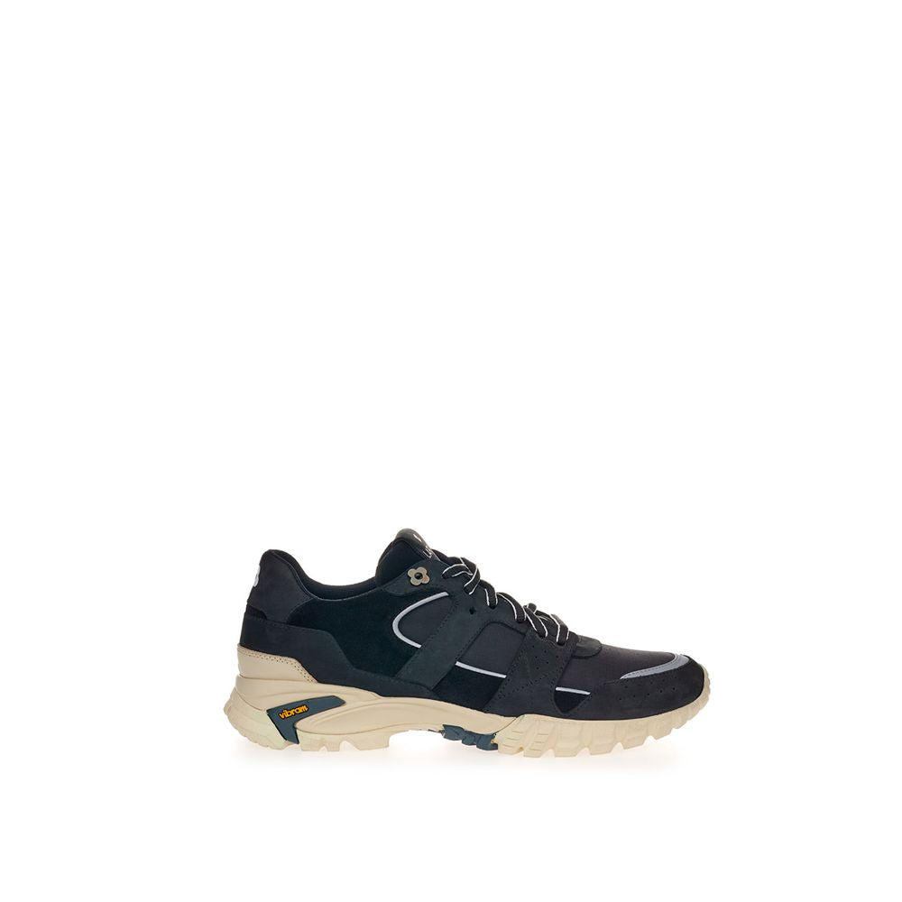 Lardini Black Suede Leather Sneakers