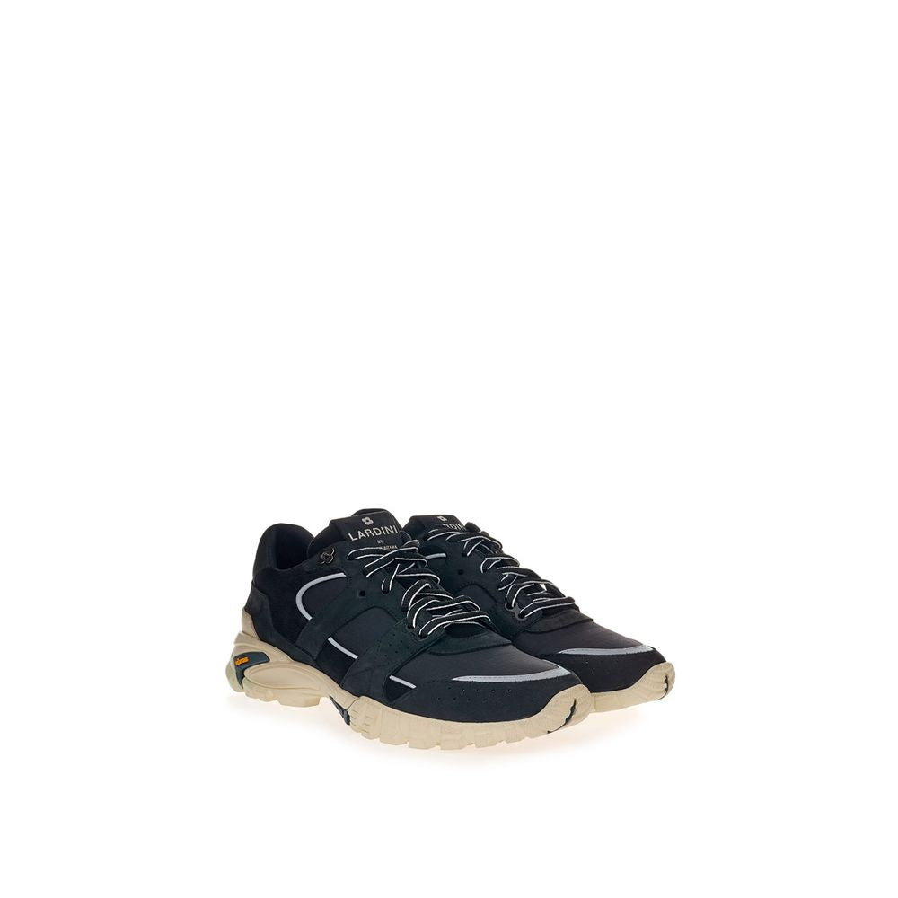 Lardini Black Suede Leather Sneakers