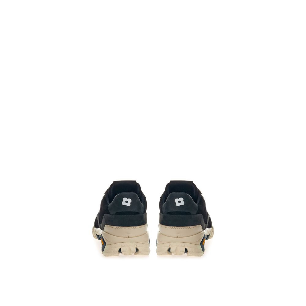 Lardini Black Suede Leather Sneakers