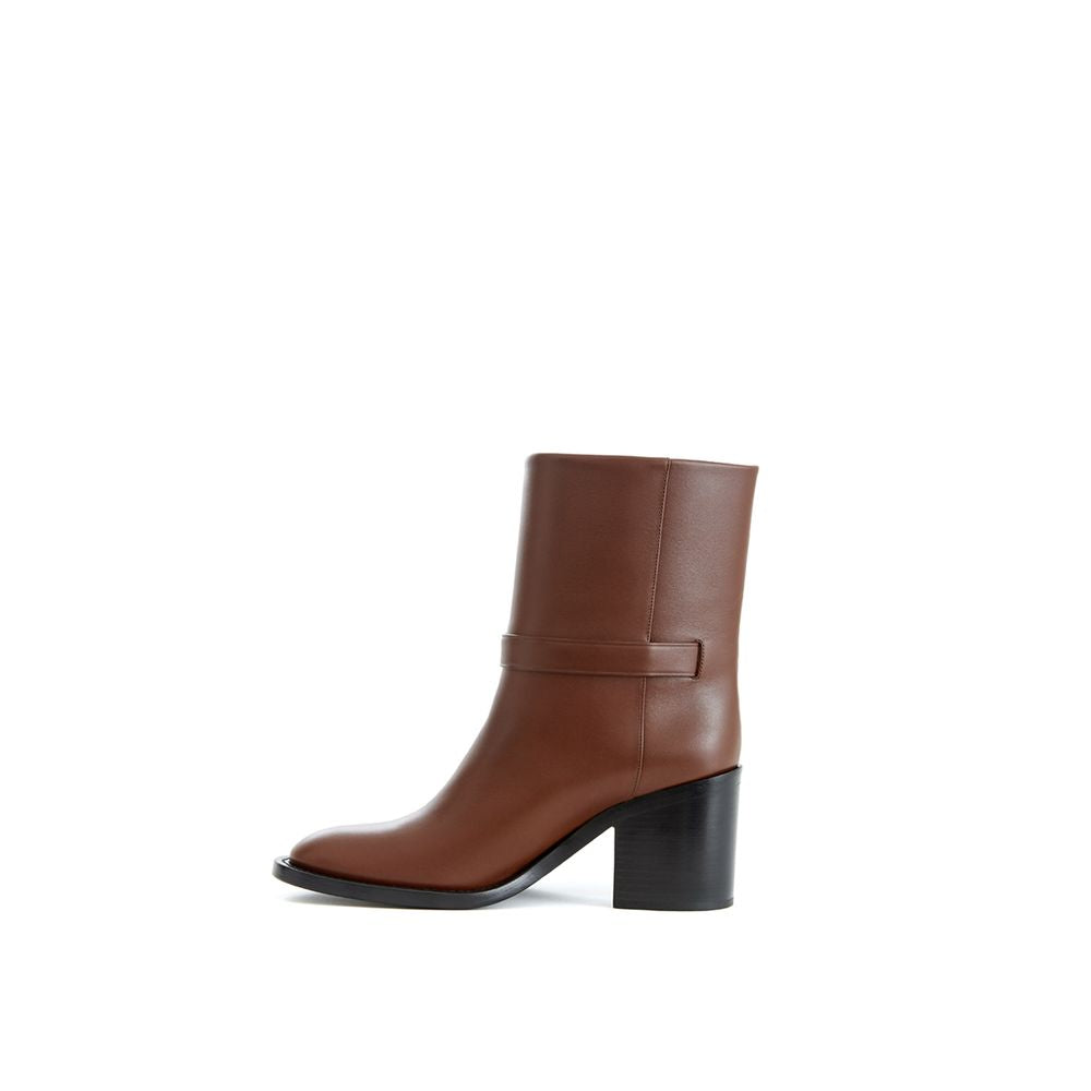 Burberry Braune Leder-Knöchelstiefel