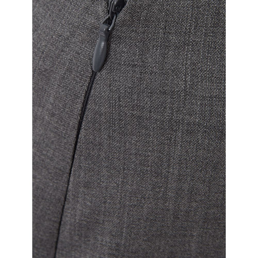 Lardini Chic Grey Wool Pencil Skirt