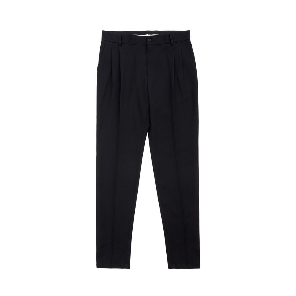 Dolce & Gabbana Men's Elegant Black Polyester Trousers