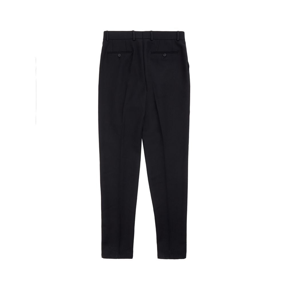 Dolce & Gabbana Men's Elegant Black Polyester Trousers