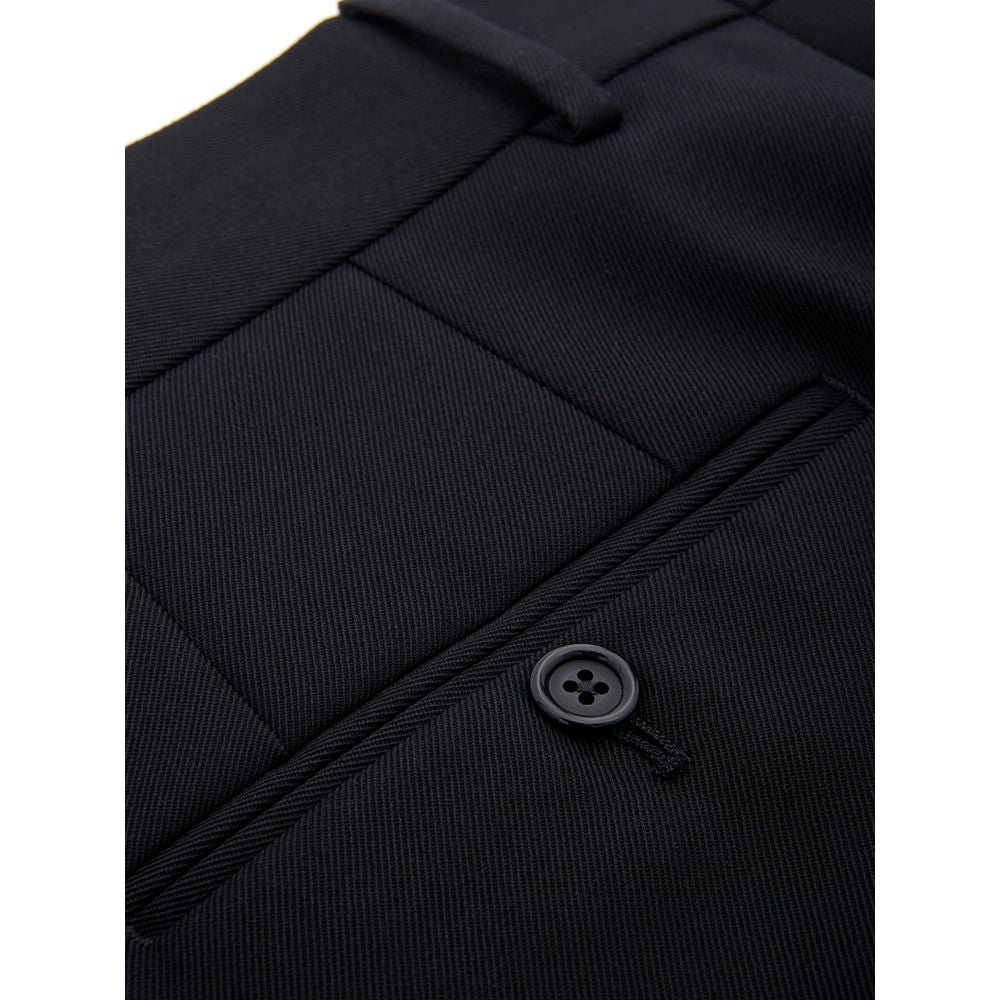 Dolce & Gabbana Men's Elegant Black Polyester Trousers
