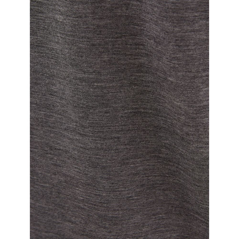 Lardini Elegantes graues Designer T-Shirt aus Wolle
