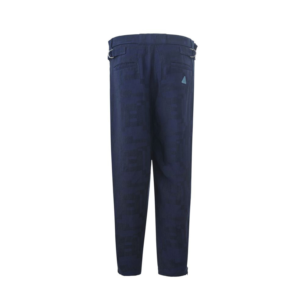 Emporio Armani Casual-Hose aus Leinen in Blau