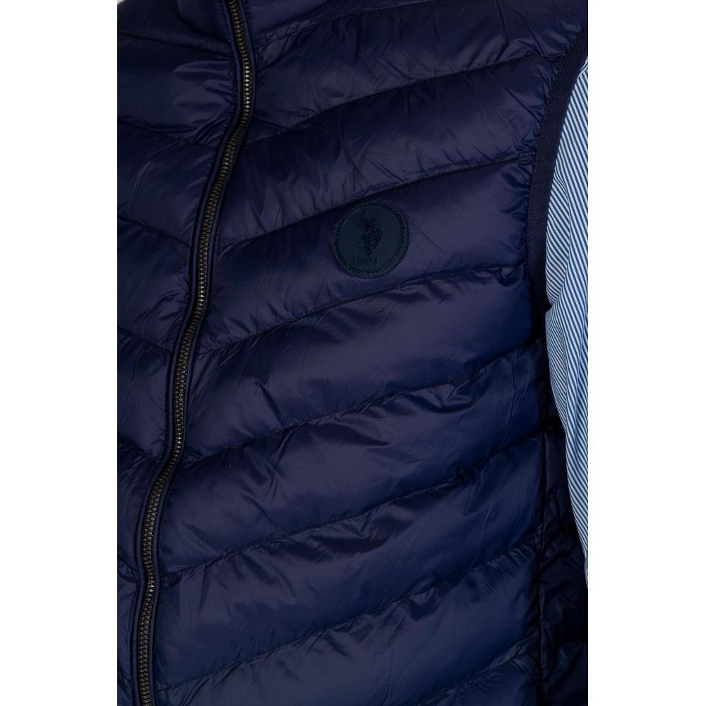 U.S. POLO ASSN. Blaue ärmellose Jacke aus Polyamid