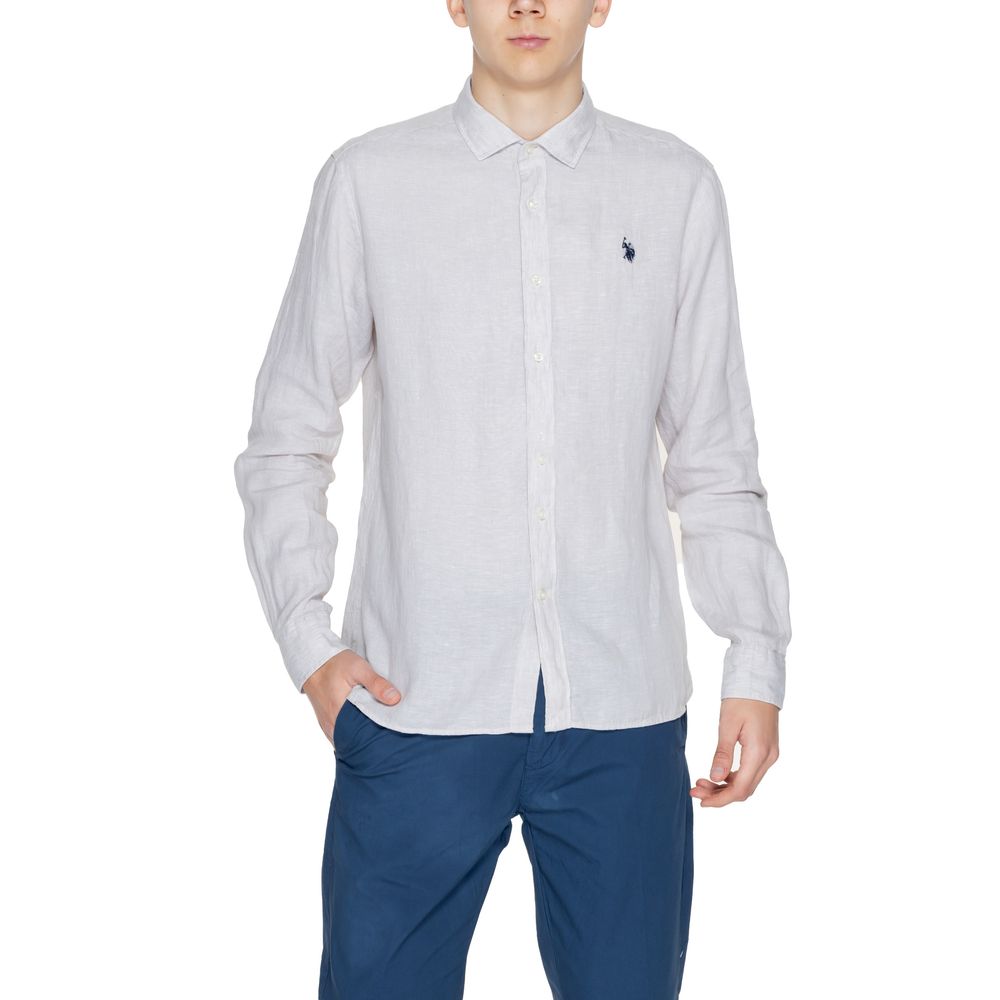 U.S. POLO ASSN. Beige Leinenhemd