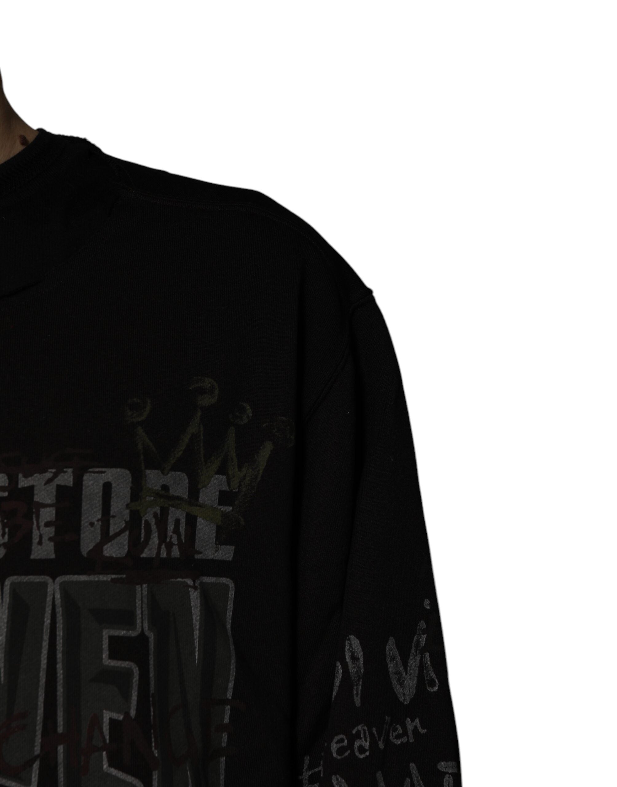 Dolce & Gabbana Black DG Heaven Crewneck Sweater