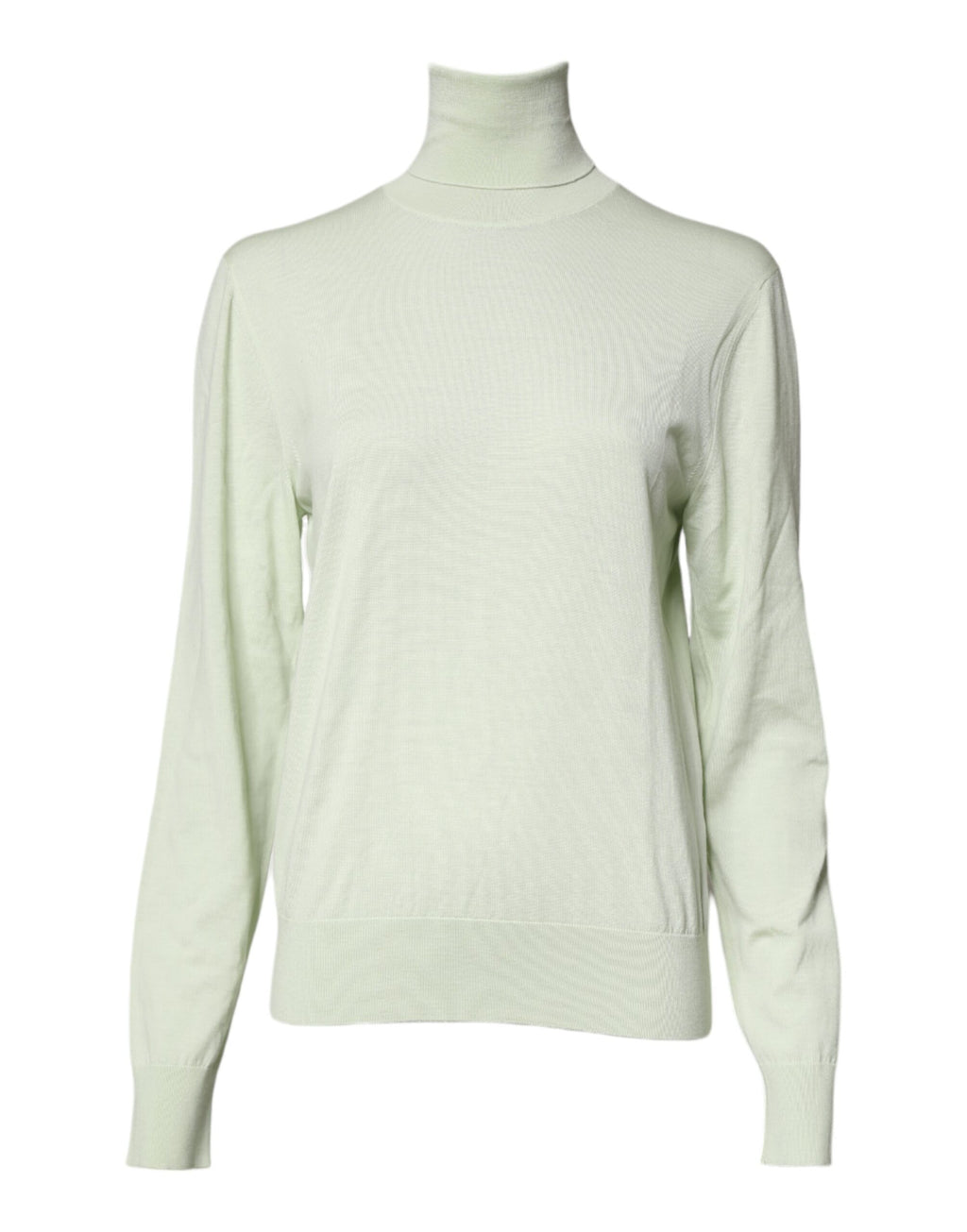 Dolce & Gabbana Light Green Wool Roll Neck Sweater