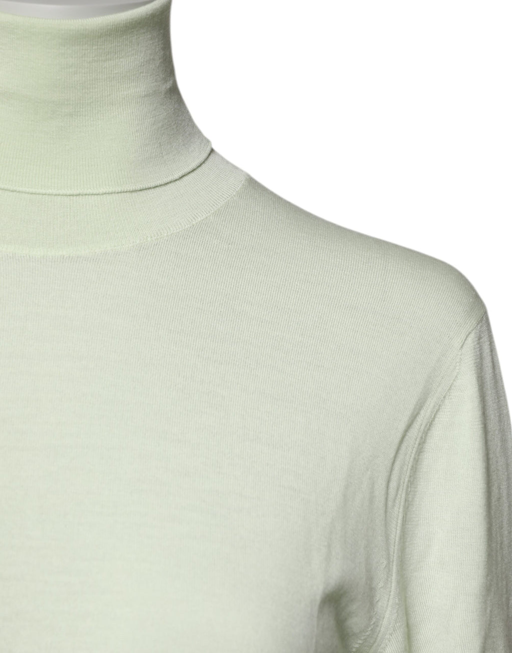 Dolce & Gabbana Light Green Wool Roll Neck Sweater
