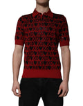 Dolce & Gabbana Red Cotton Polo Shirt with XOXO Collar