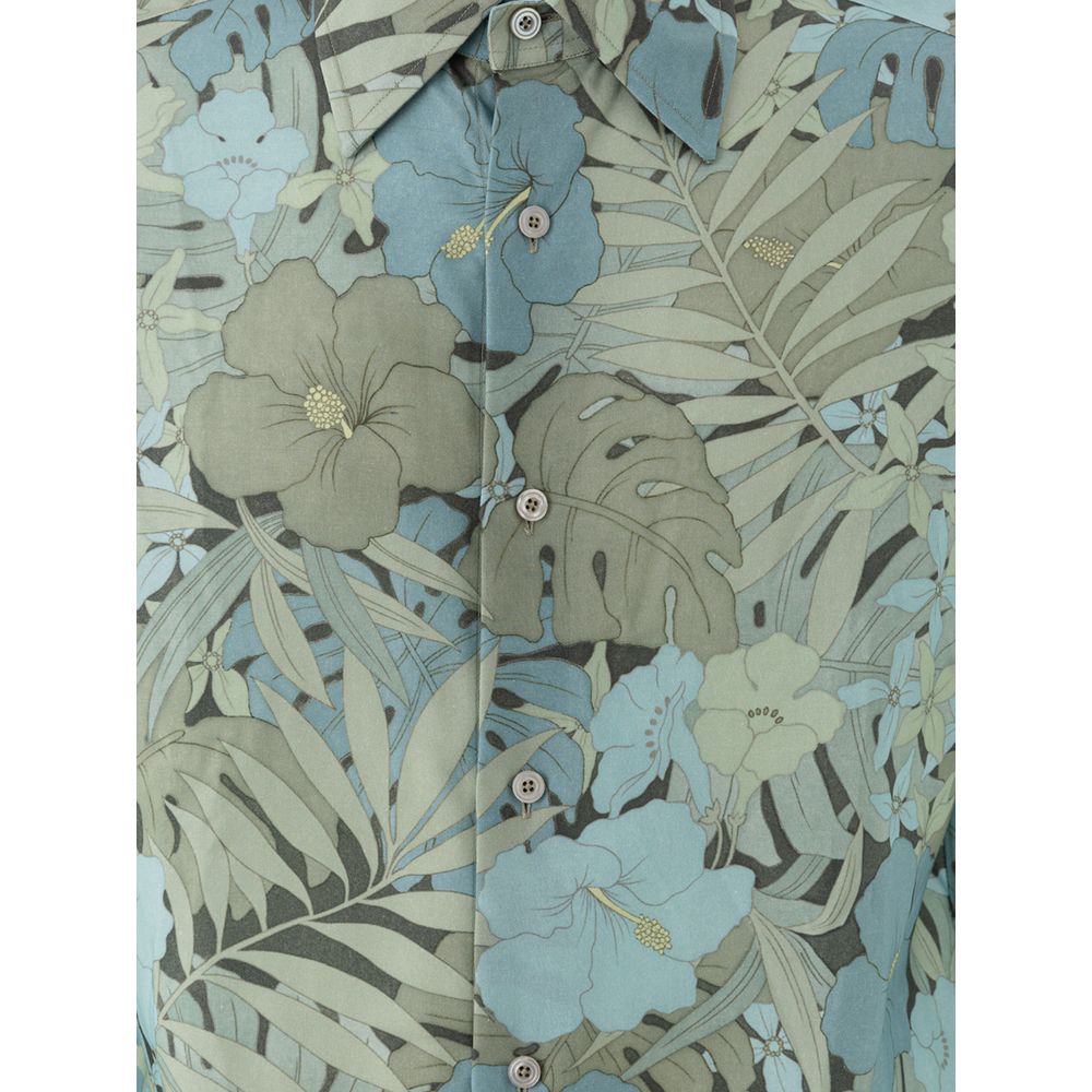 Tom Ford Sky Blue Patterned Lyocell Shirt