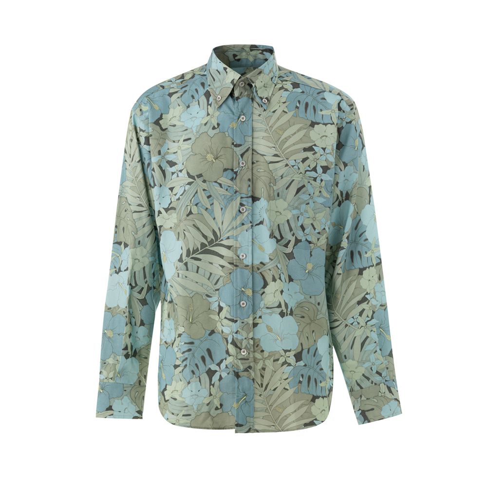 Tom Ford Sky Blue Lyocell Patterned Shirt