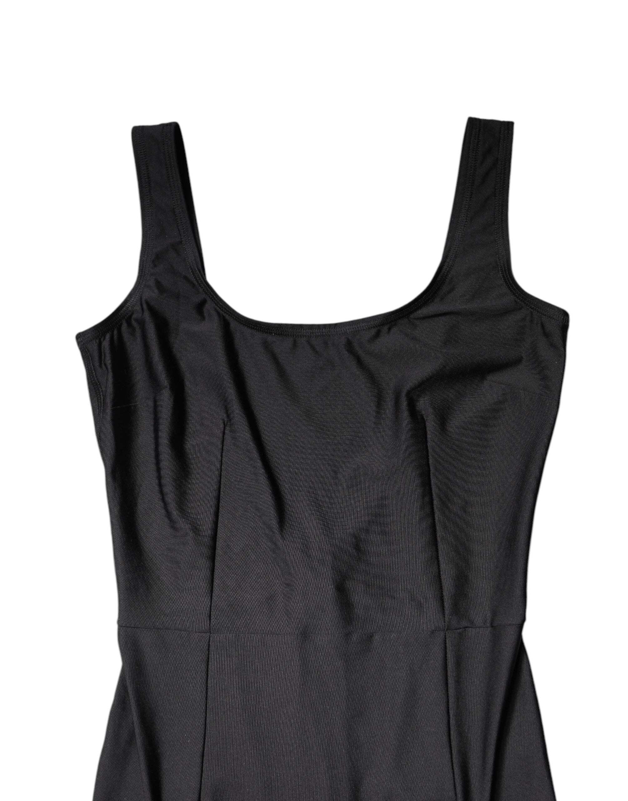 Dolce & Gabbana Schwarzer ärmelloser Bodycon Frauen Jumpsuit Kleid