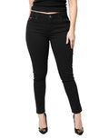 Dolce & Gabbana Black Mid-Rise Cotton Skinny Denim Jeans