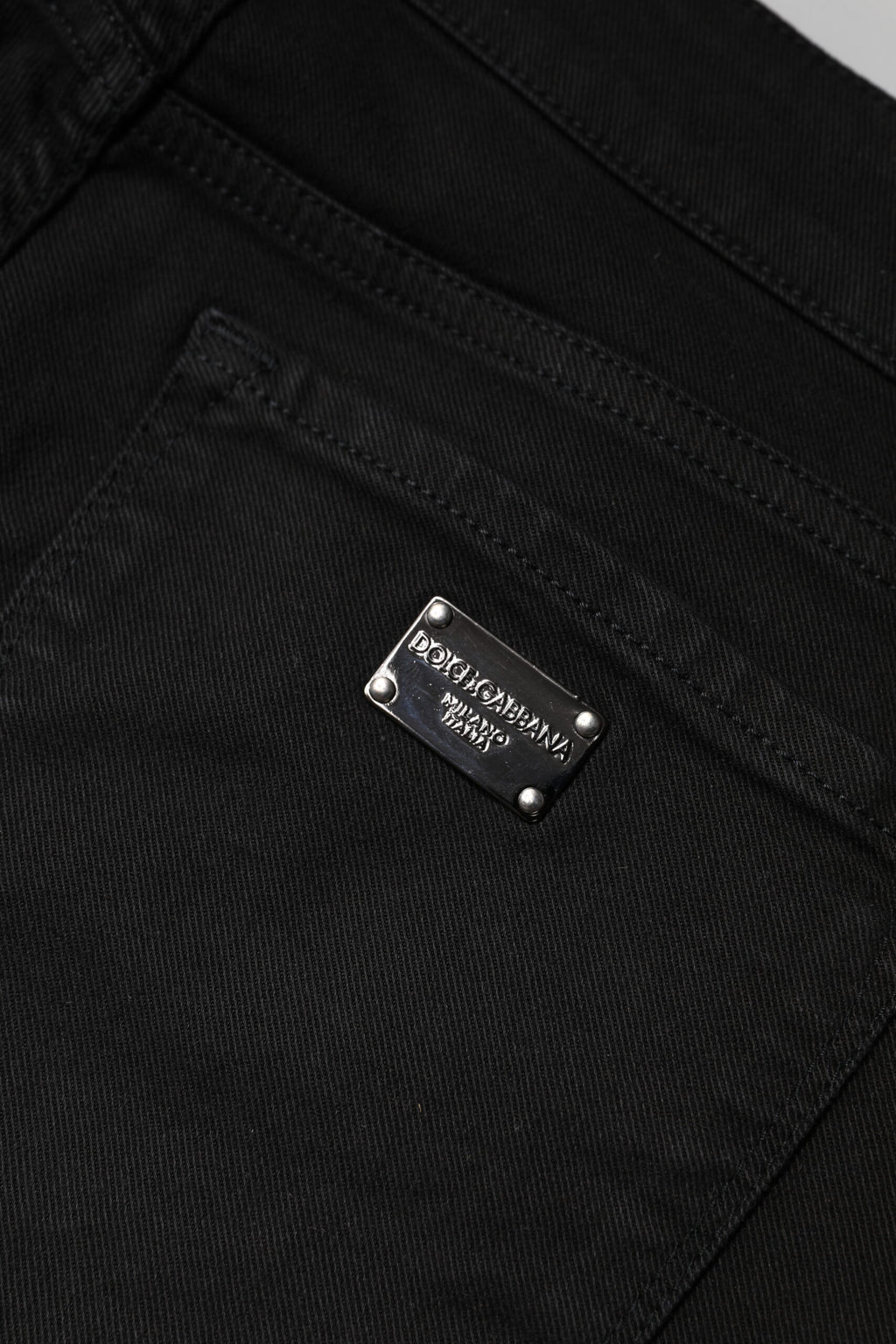 Dolce & Gabbana Black Mid-Rise Cotton Skinny Denim Jeans