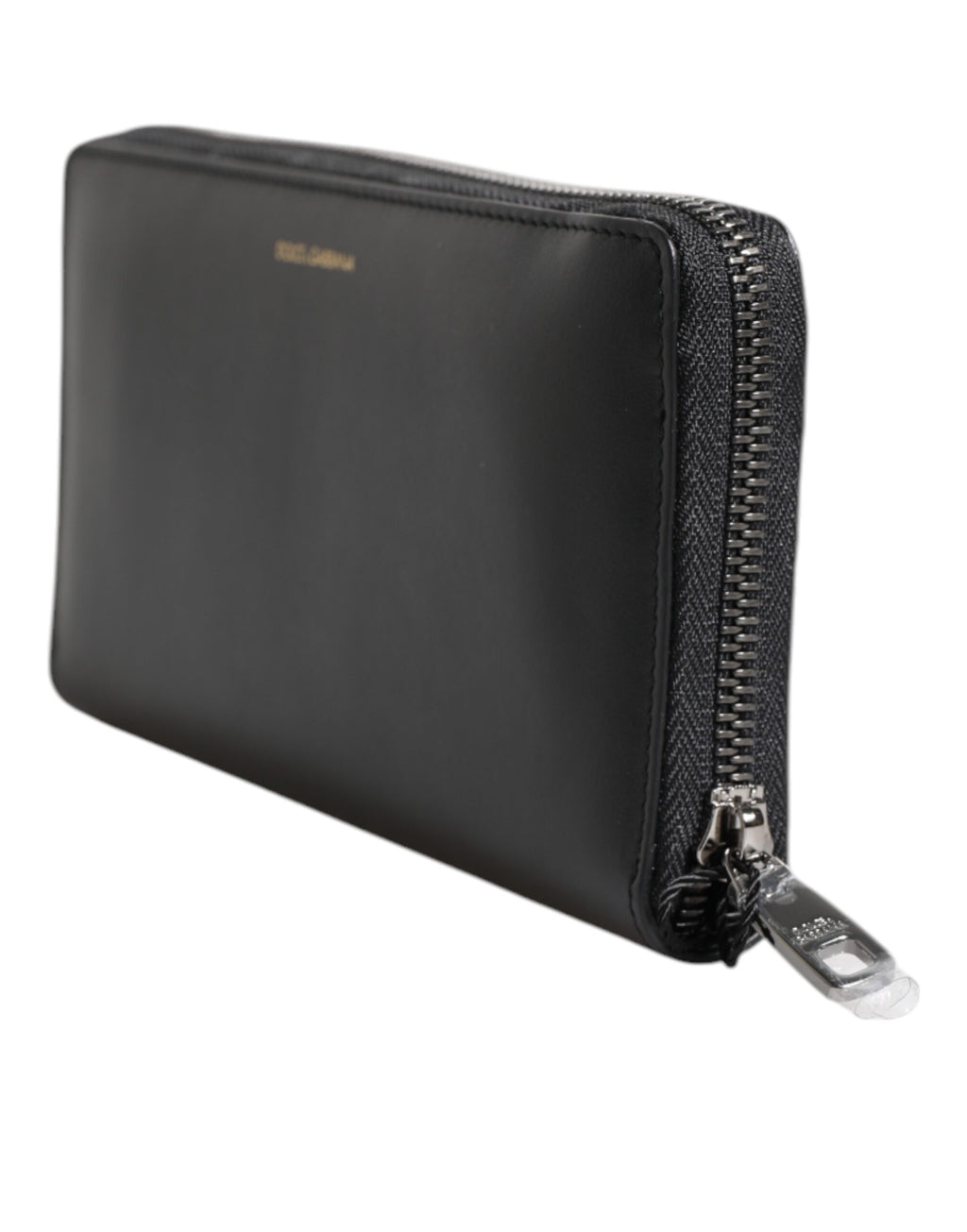 Dolce & Gabbana Schwarz-Blau Exotisches Leder Geprägte Kontinental Brieftasche