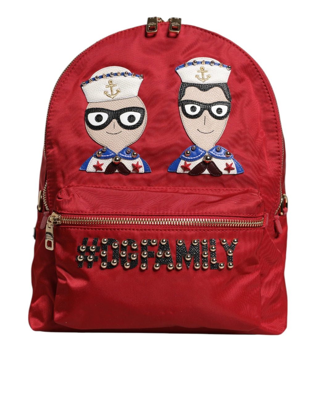 Dolce & Gabbana Red #DGFAMILY VULCANO Embellished Backpack Bag