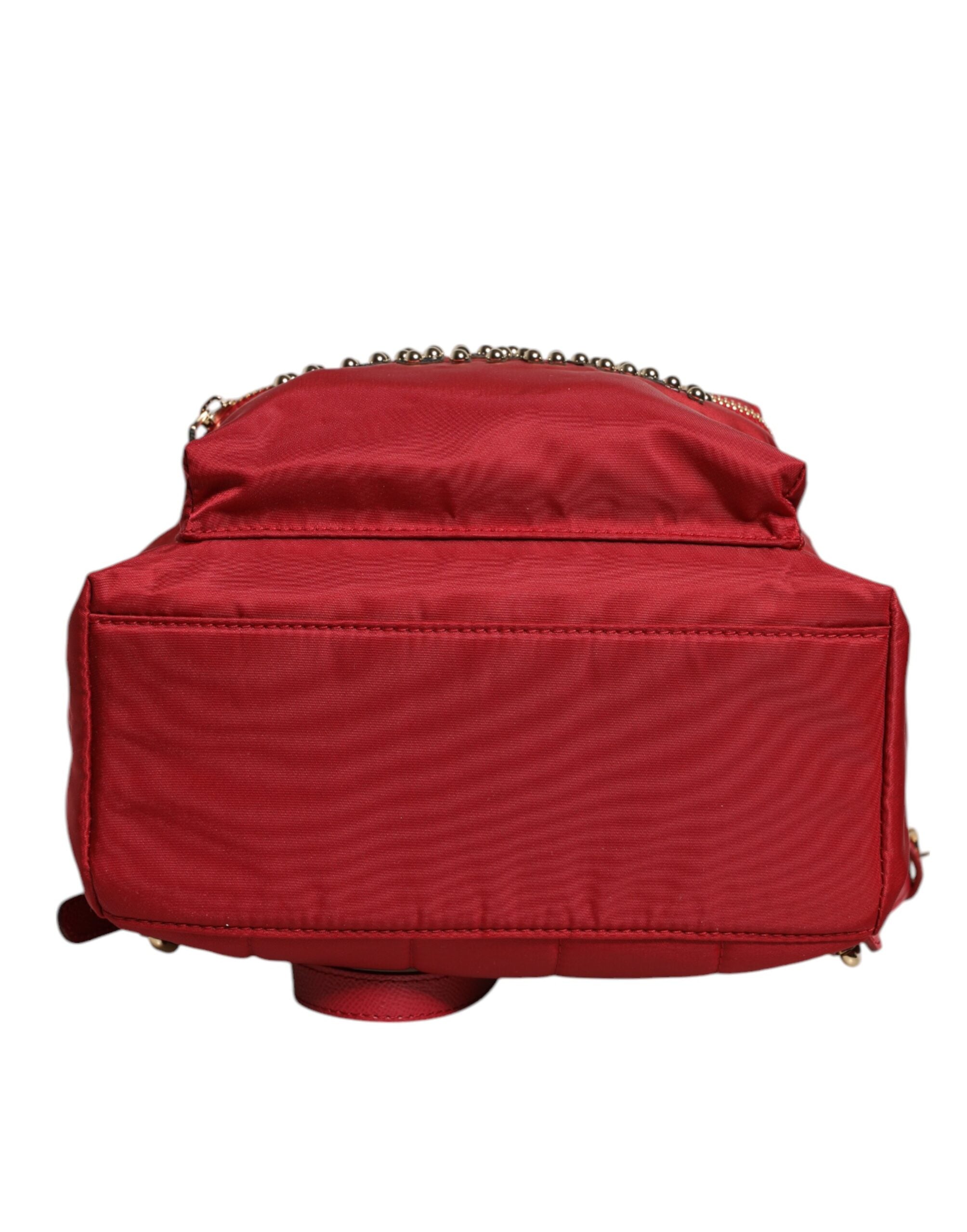 Dolce & Gabbana Red #DGFAMILY VULCANO Embellished Backpack Bag