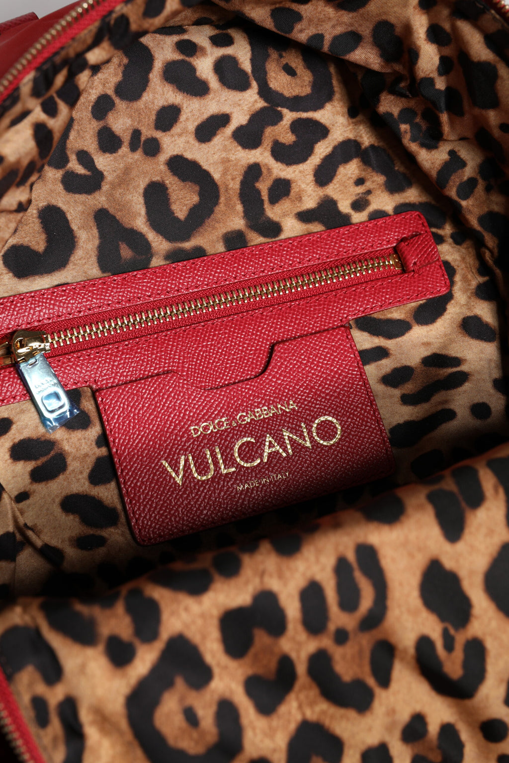Dolce & Gabbana Red #DGFAMILY VULCANO Embellished Backpack Bag