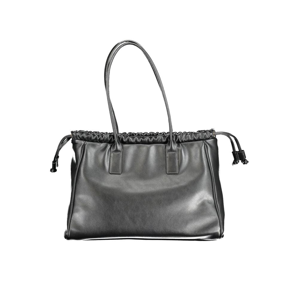 Mario Valentino Schwarze Damen-Handtasche aus Polyurethan