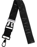 Dolce & Gabbana Black Stretch Polyester Keychain with Rubberized DG Logo