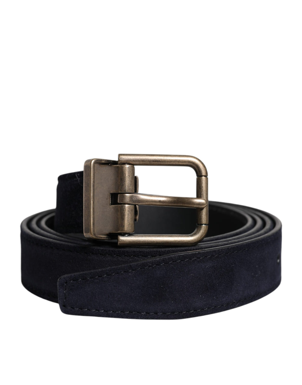 Dolce & Gabbana Classic Black Goatskin Belt with Metal Buckle
