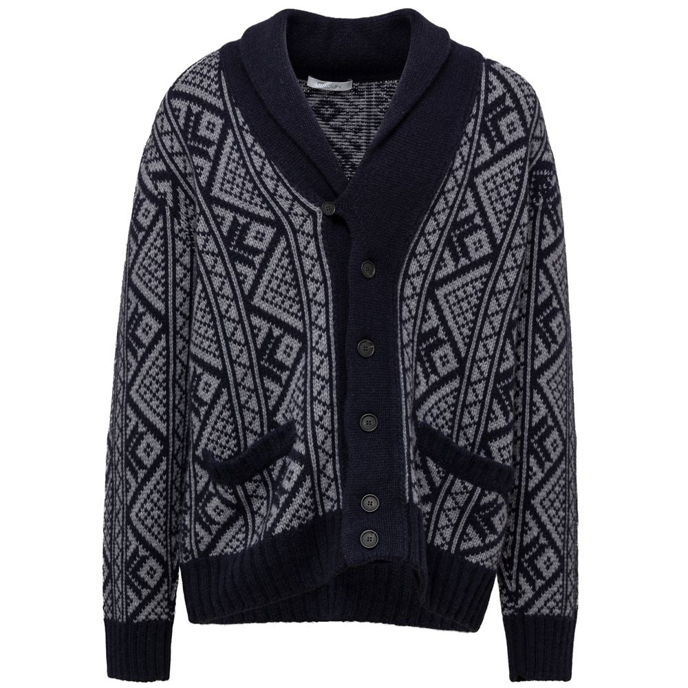 Cruciani Bicolor Kaschmir-Strickjacke