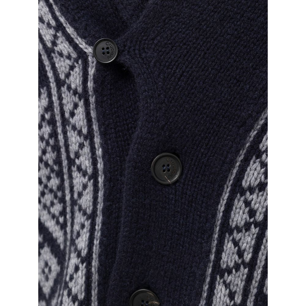 Cruciani Bicolor Kaschmir-Strickjacke