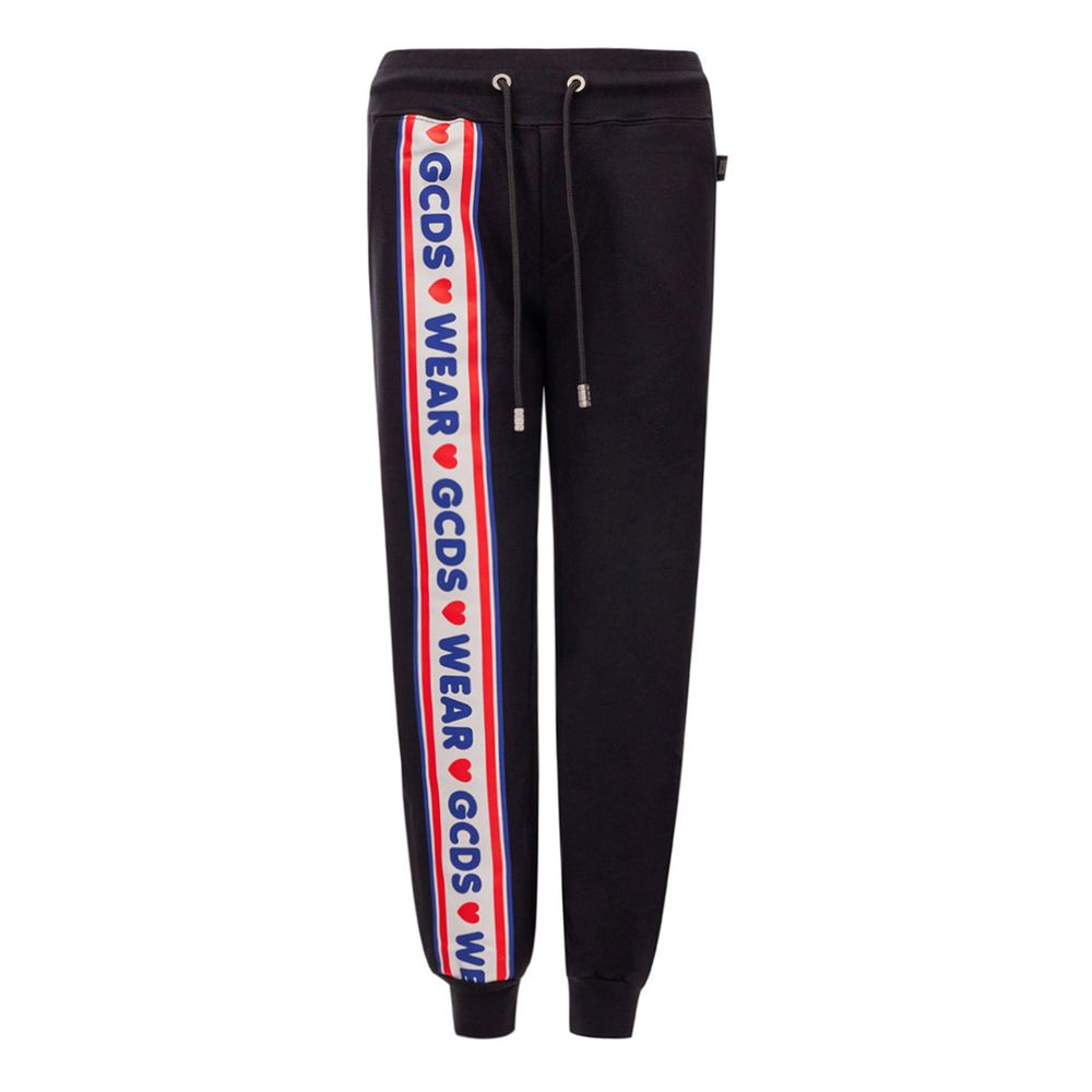 GCDS Schwarze Baumwoll-Jogginghose (Trainingshose)