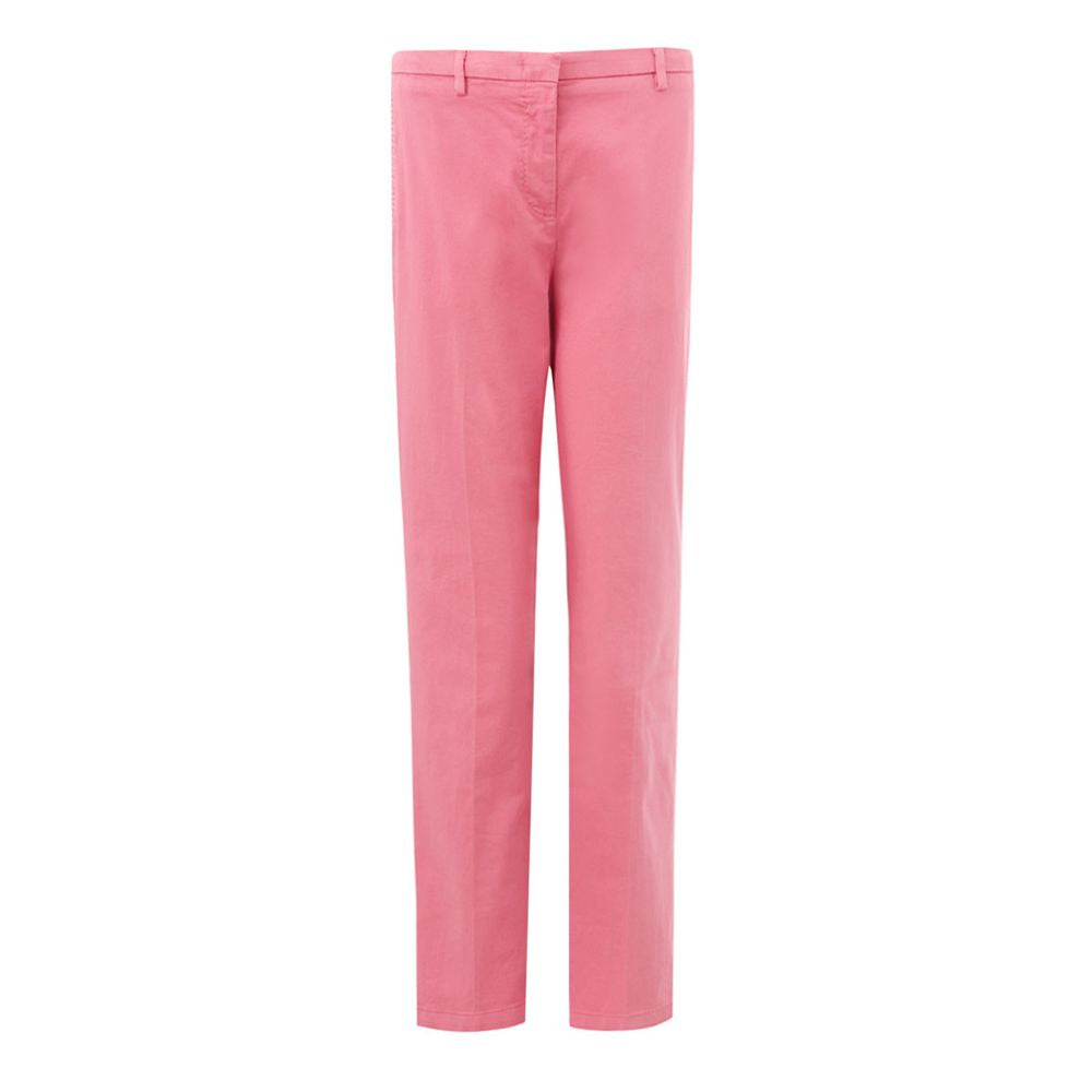 Lardini Elegant Cotton Trousers in Pink for a Sophisticated Style