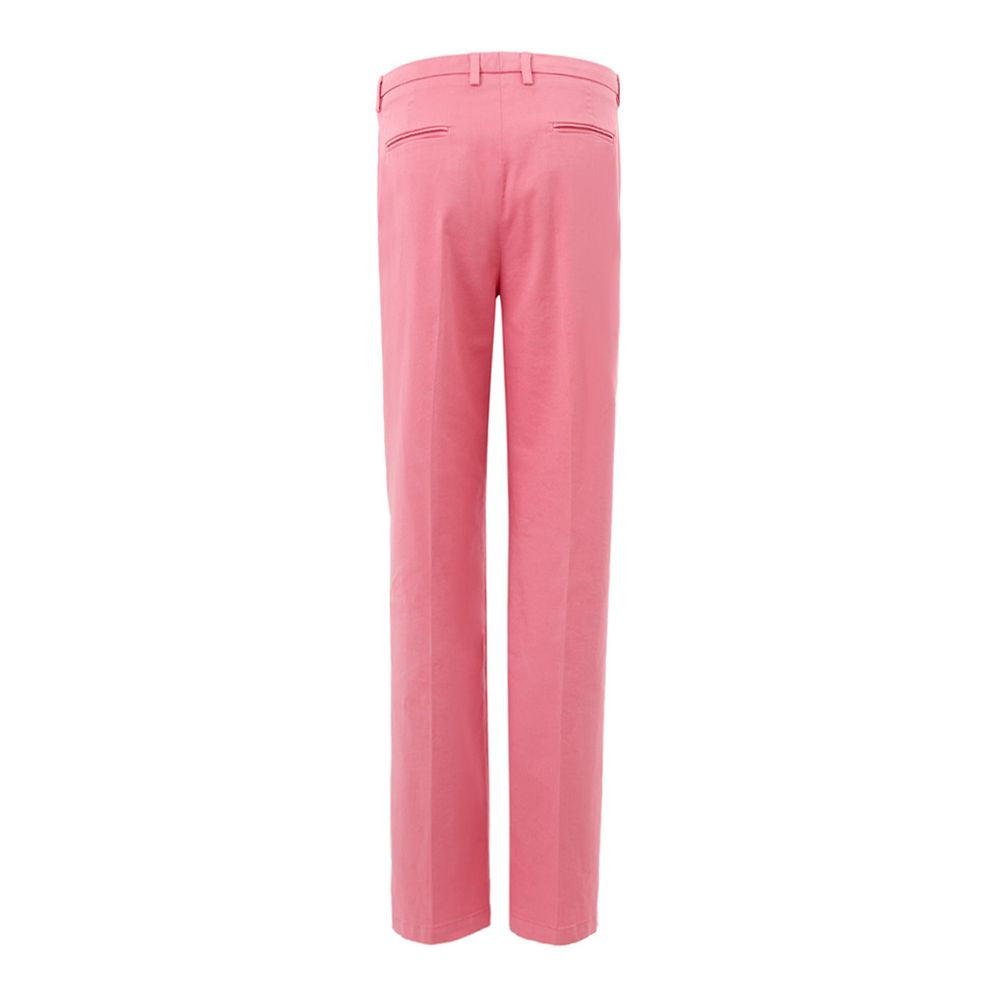 Lardini Elegant Cotton Trousers in Pink for a Sophisticated Style