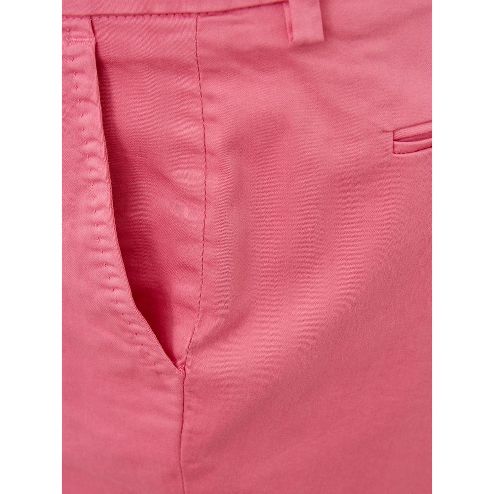 Lardini Elegant Cotton Trousers in Pink for a Sophisticated Style