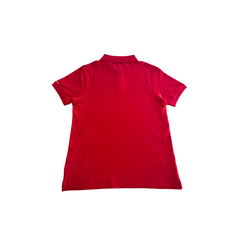 Trussardi Beachwear Cotton Polo Shirt in Red