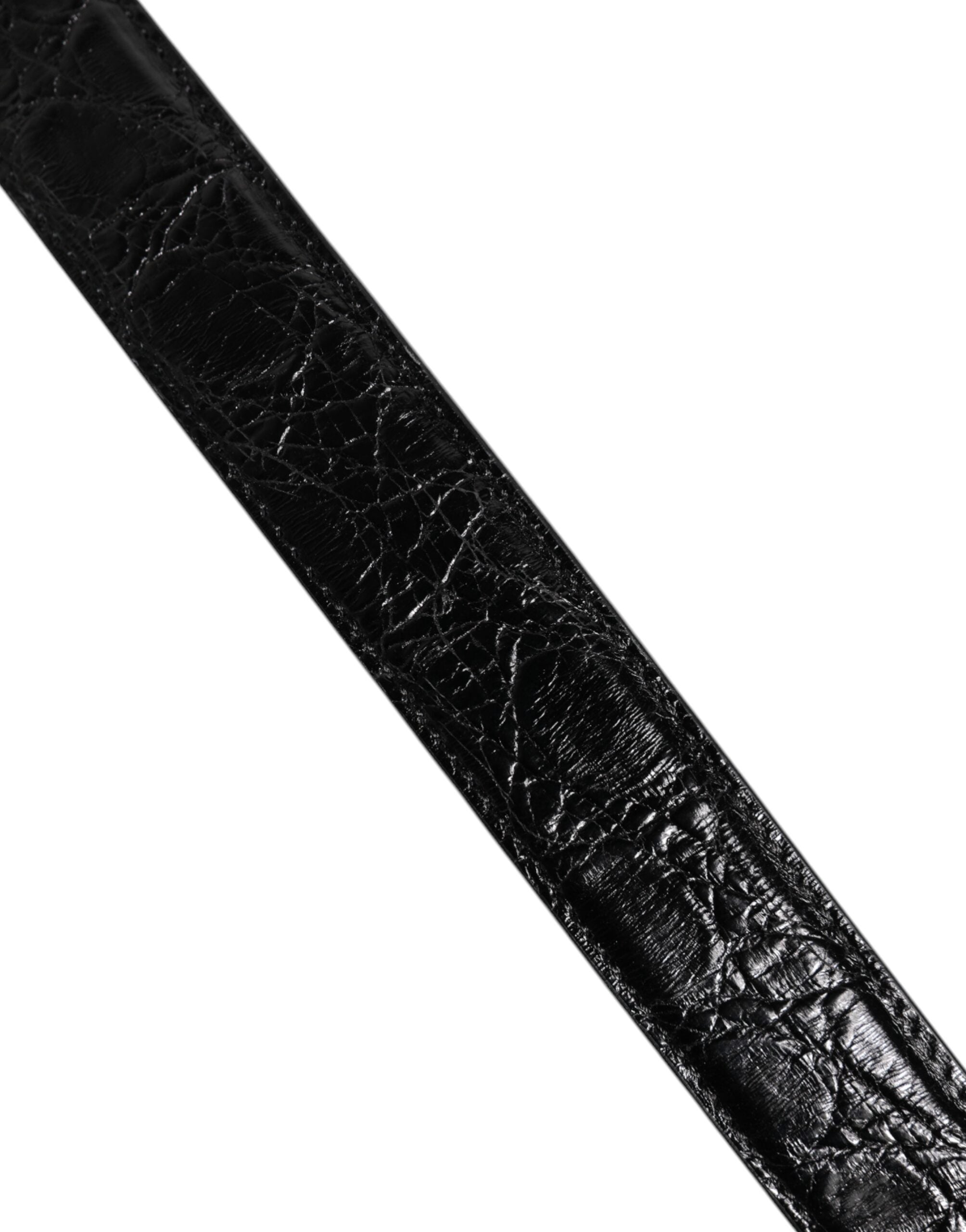 Dolce & Gabbana Black Alligator Leather Shoulder Bag