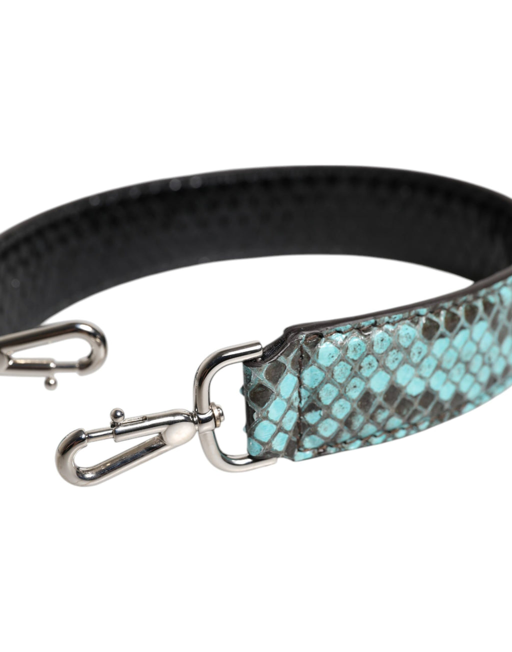 Dolce & Gabbana Black Blue Exotic Leather Shoulder Bag