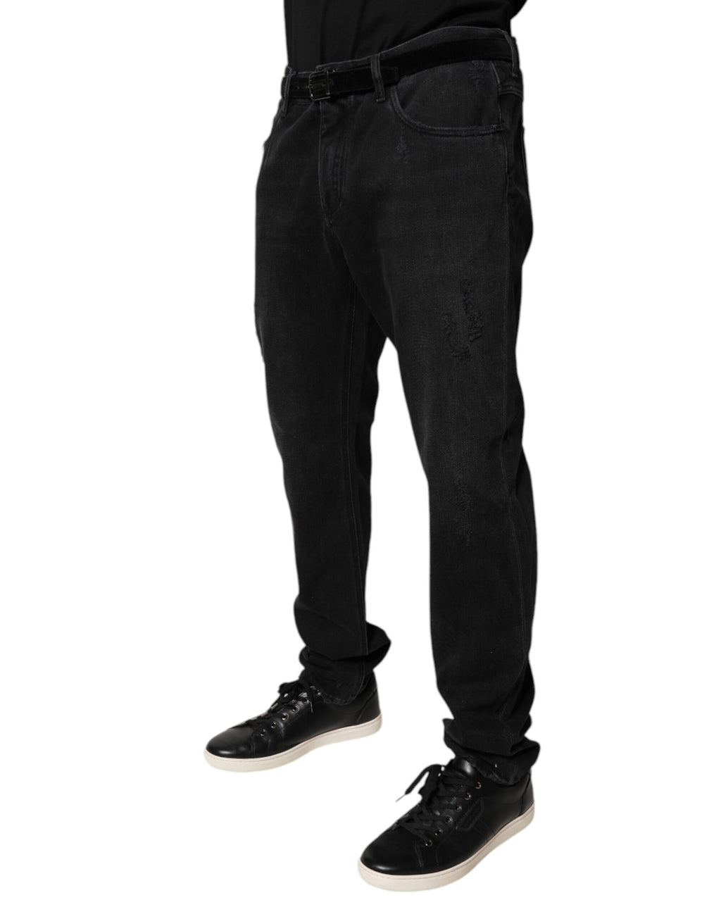 Dolce & Gabbana Black Cotton Skinny Men's Denim Jeans