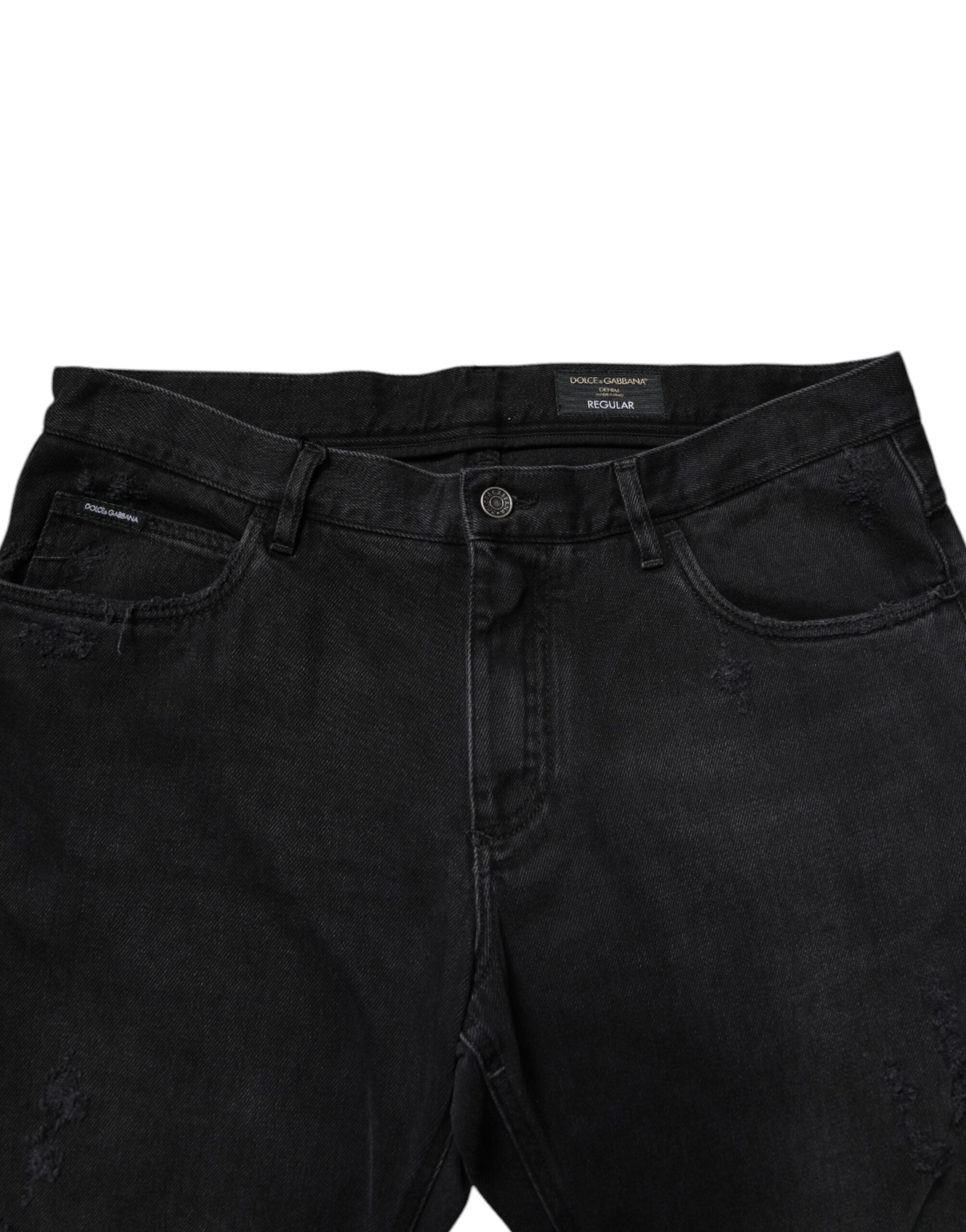 Dolce & Gabbana Black Cotton Skinny Men's Denim Jeans