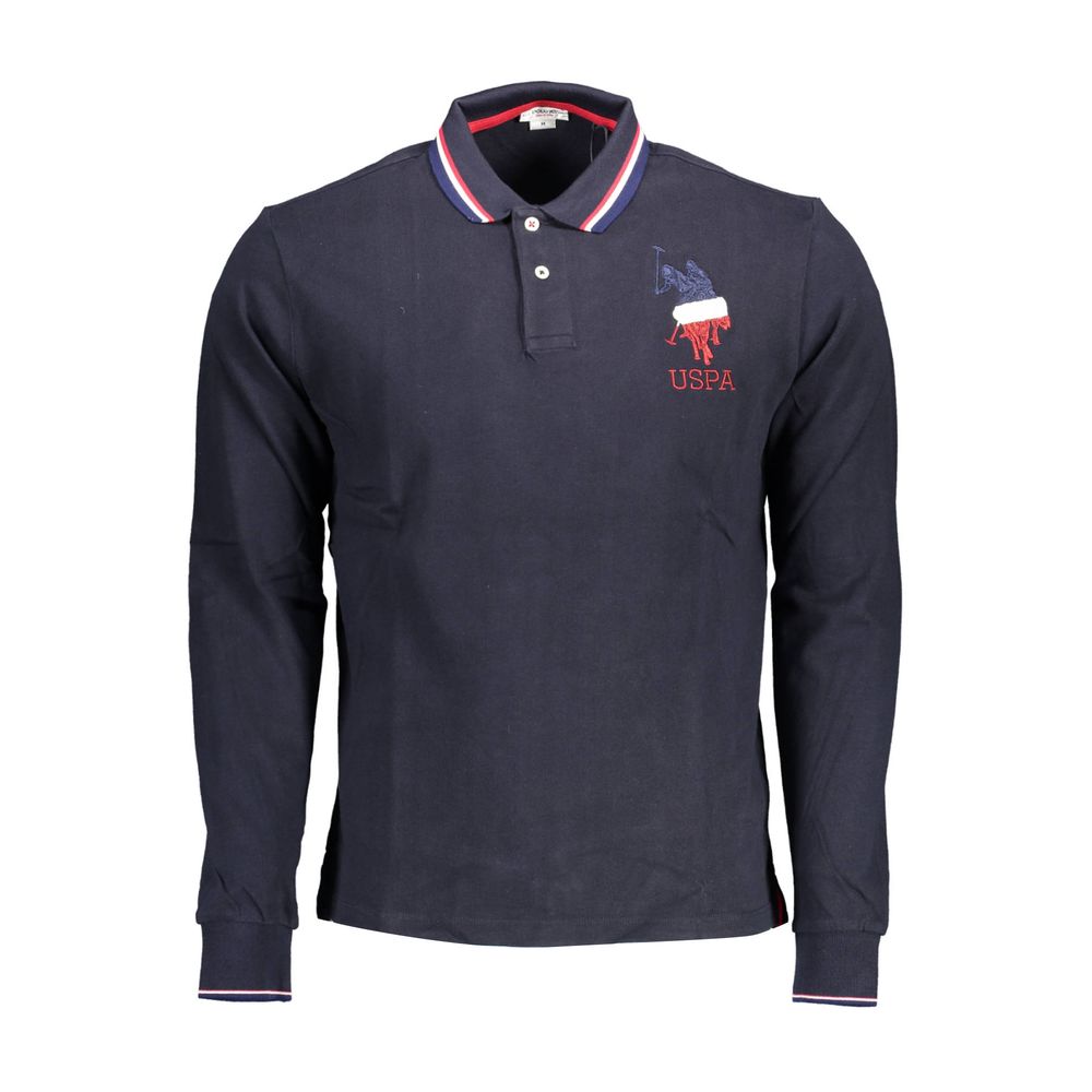 U.S. POLO ASSN. Blaues Baumwoll-Poloshirt für Männer