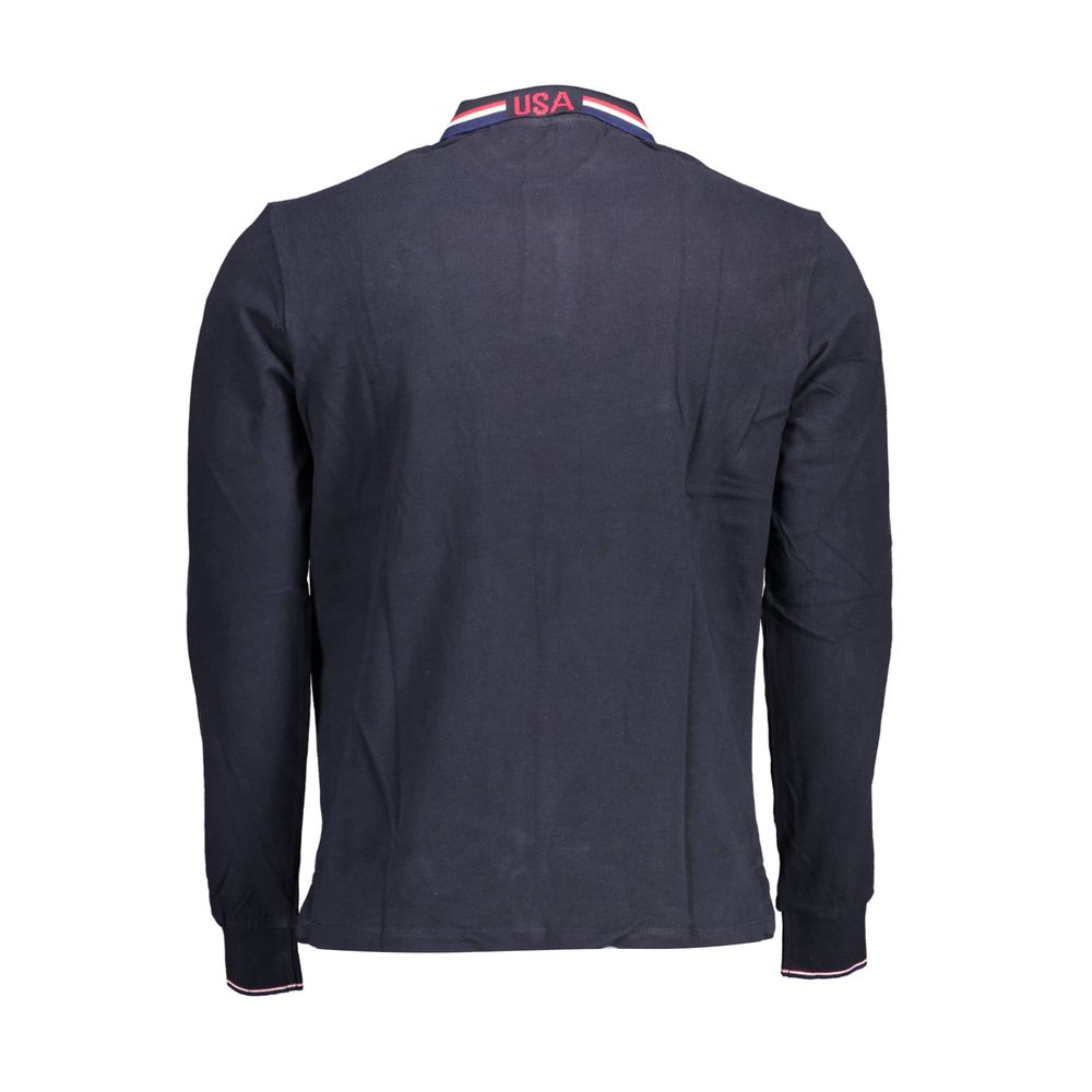 U.S. POLO ASSN. Blaues Baumwoll-Poloshirt für Männer